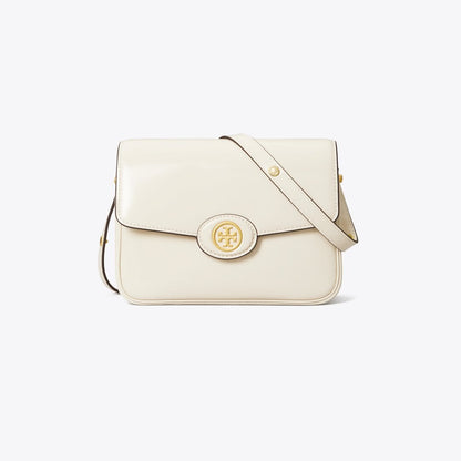 Tory Burch Robinson Spazzolato Shoulder Bag SHEA BUTTER