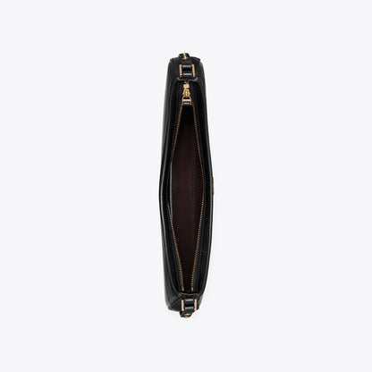 Tory Burch Robinson Zip Top Shoulder Bag Black