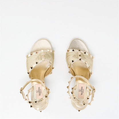  Rockstud 60mm Sandal Platino