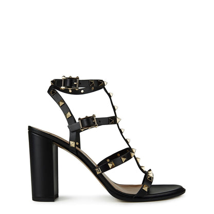 Rockstud Ankle Strap Sandals Black 0NO
