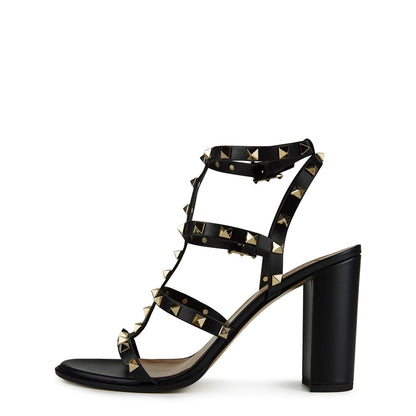  Rockstud Ankle Strap Sandals Black 0NO