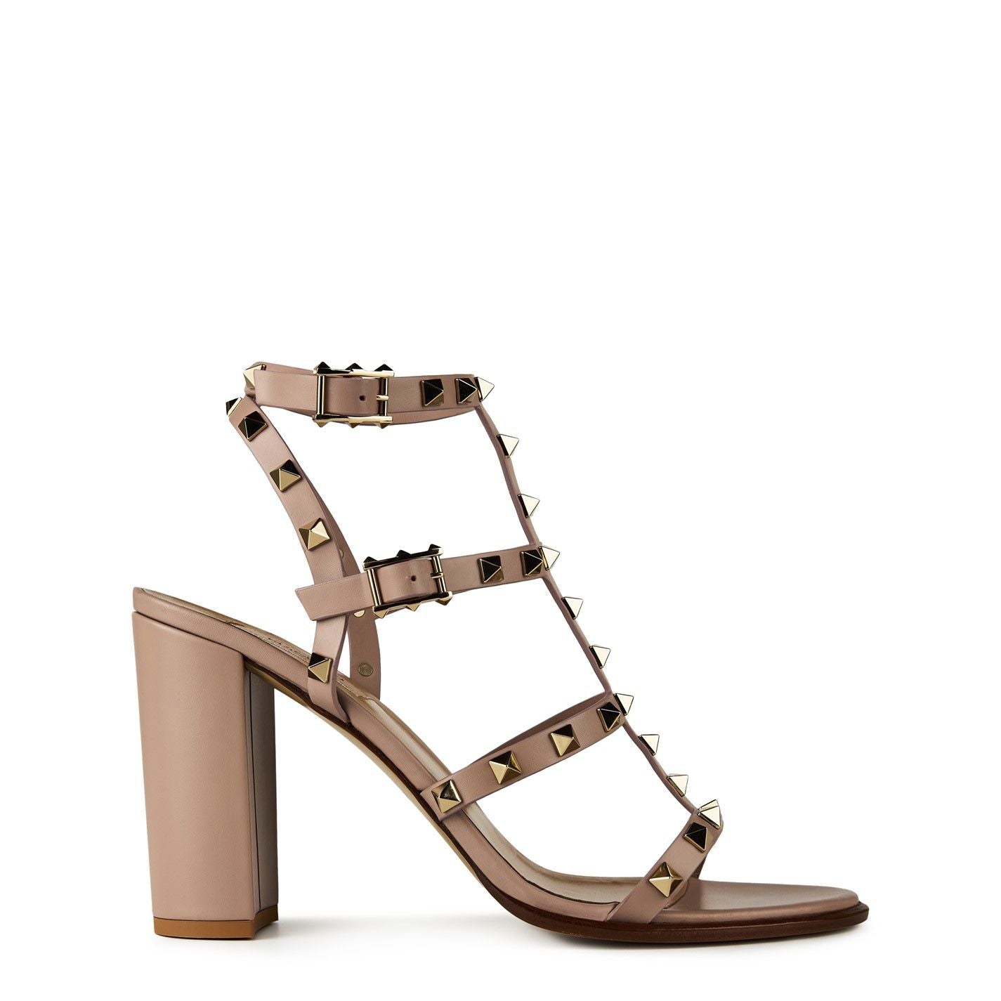  Rockstud Ankle Strap Sandals Poudre P45