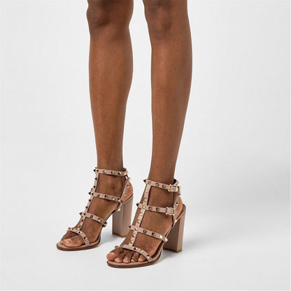  Rockstud Ankle Strap Sandals Poudre P45
