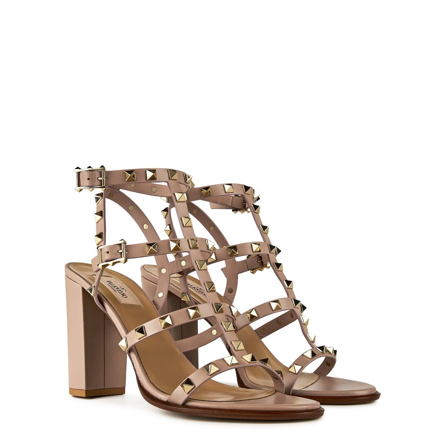  Rockstud Ankle Strap Sandals Poudre P45