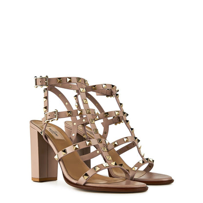 Rockstud Ankle Strap Sandals Poudre P45