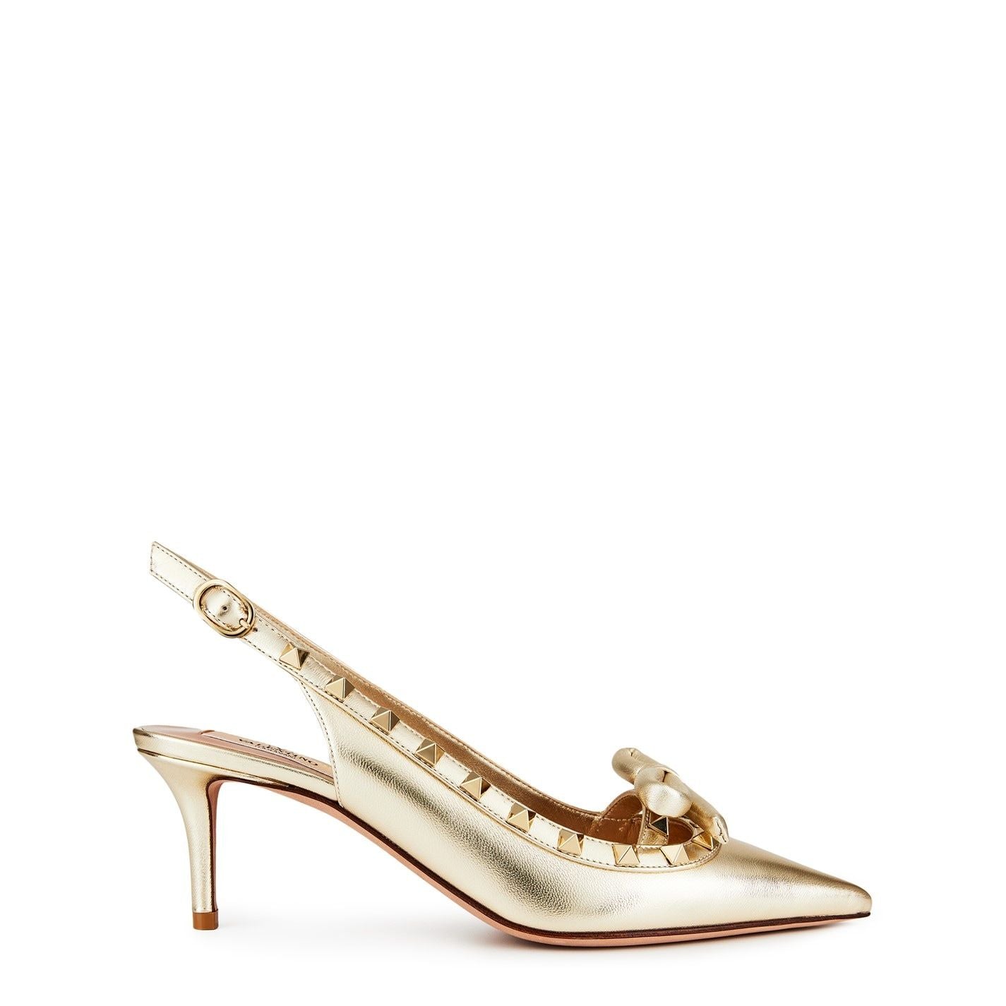  Rockstud Slingback Pumps Platino
