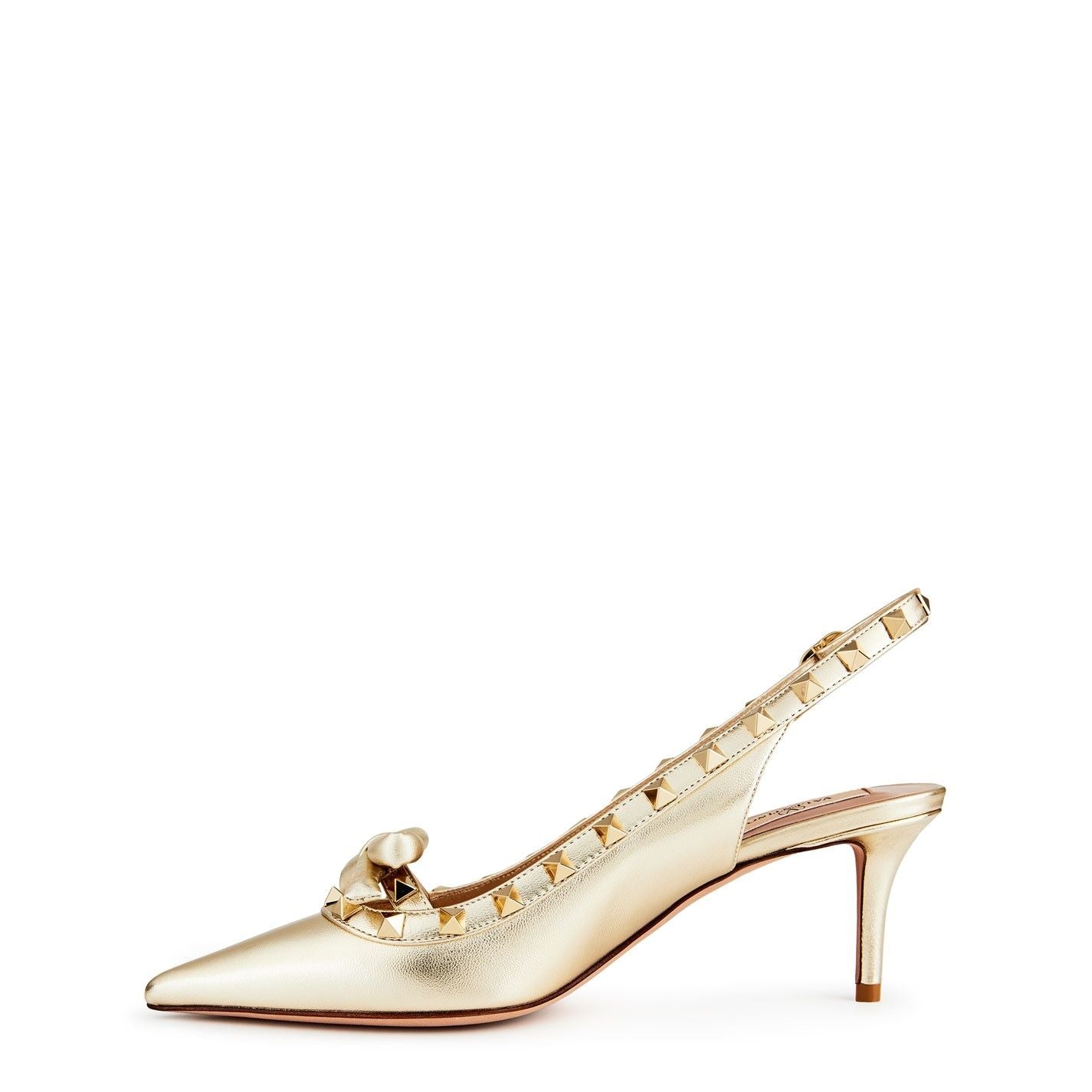  Rockstud Slingback Pumps Platino