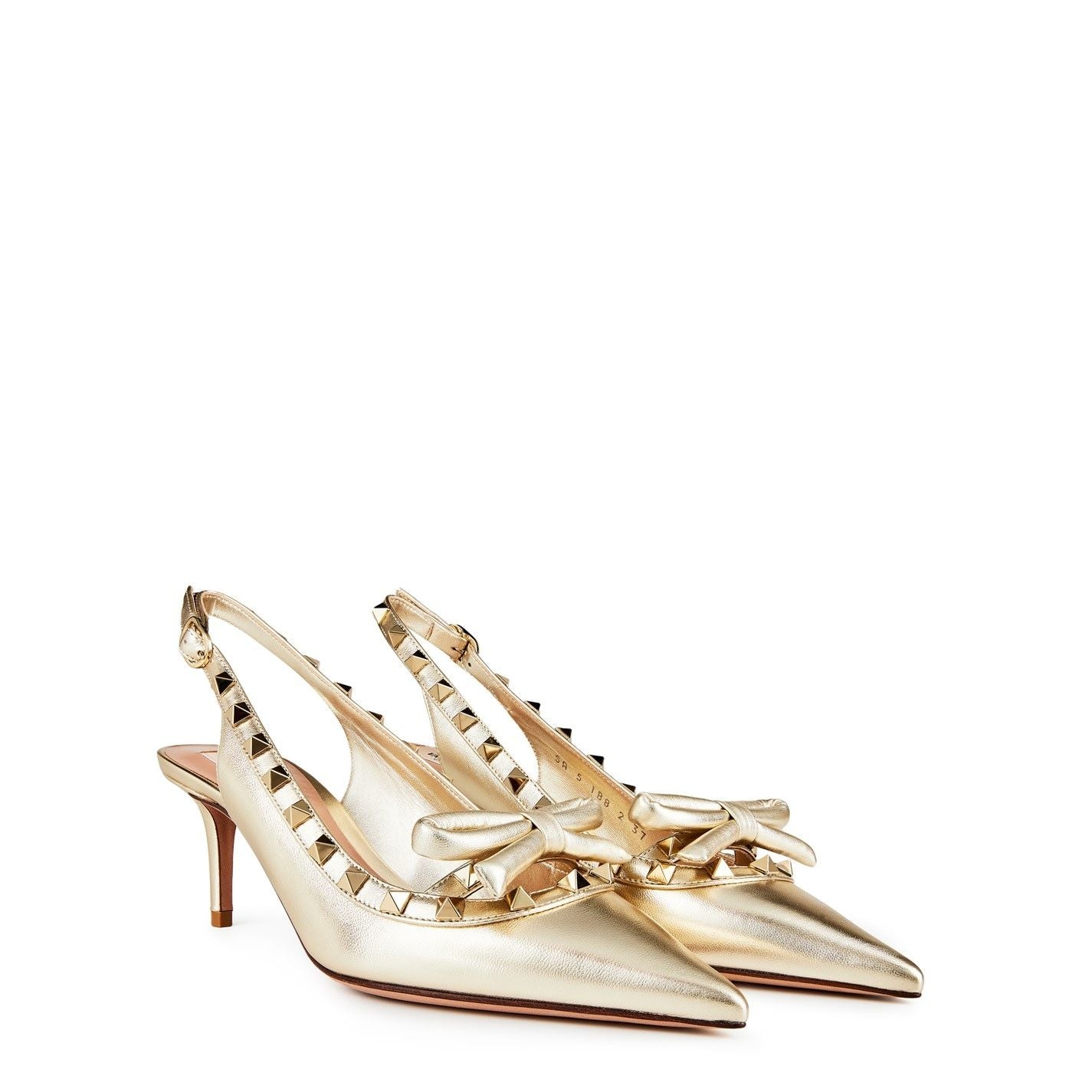  Rockstud Slingback Pumps Platino