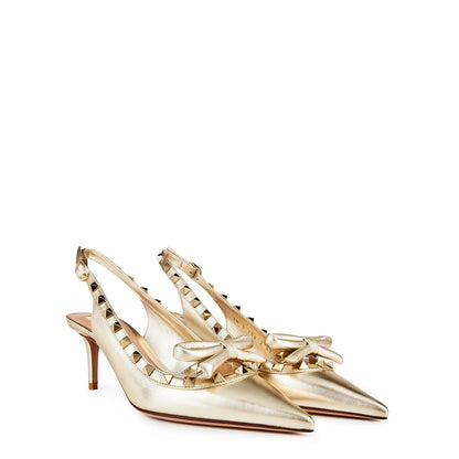  Rockstud Slingback Pumps Platino