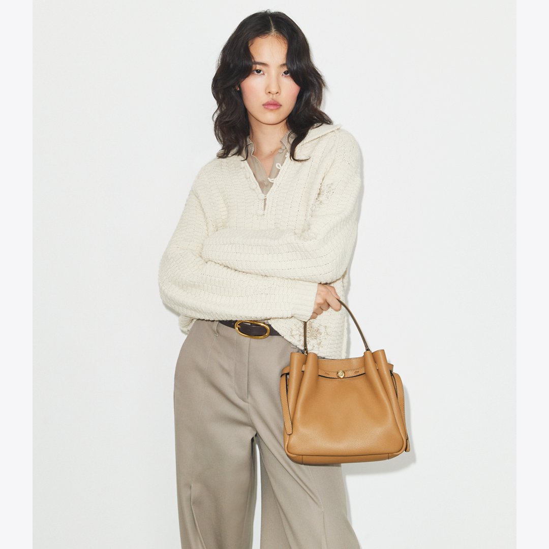 Tory Burch Romy Bucket Bag Tiramisu