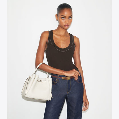 Tory Burch Romy Bucket Bag Light Cream