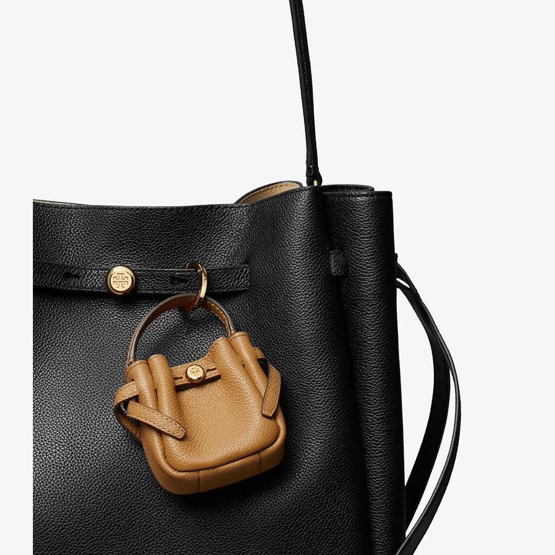 Tory Burch Romy Bucket Bag Charm Tiramisu