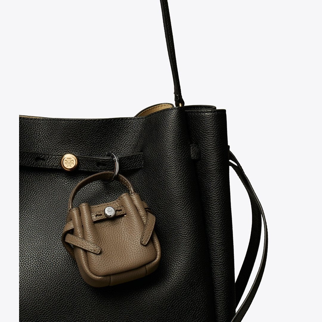 Tory Burch Romy Bucket Bag Charm Wild Mushroom