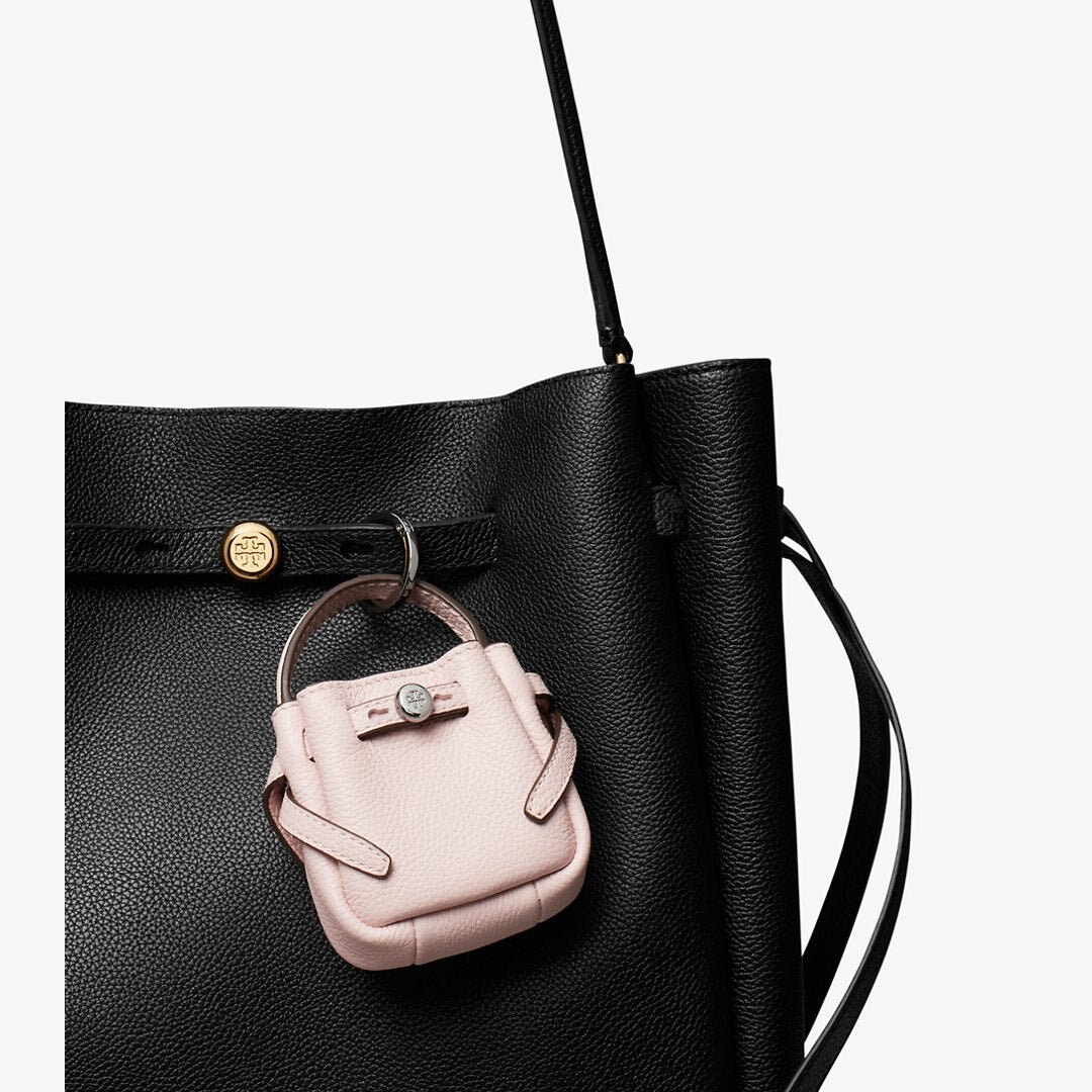 Tory Burch Romy Bucket Bag Charm Rose