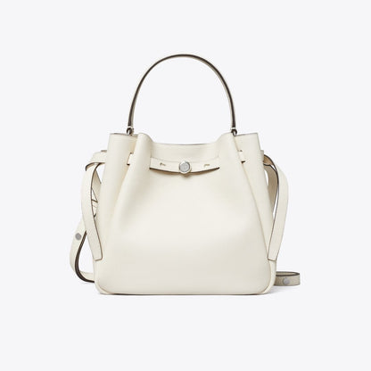 Tory Burch Romy Bucket Bag Light Cream