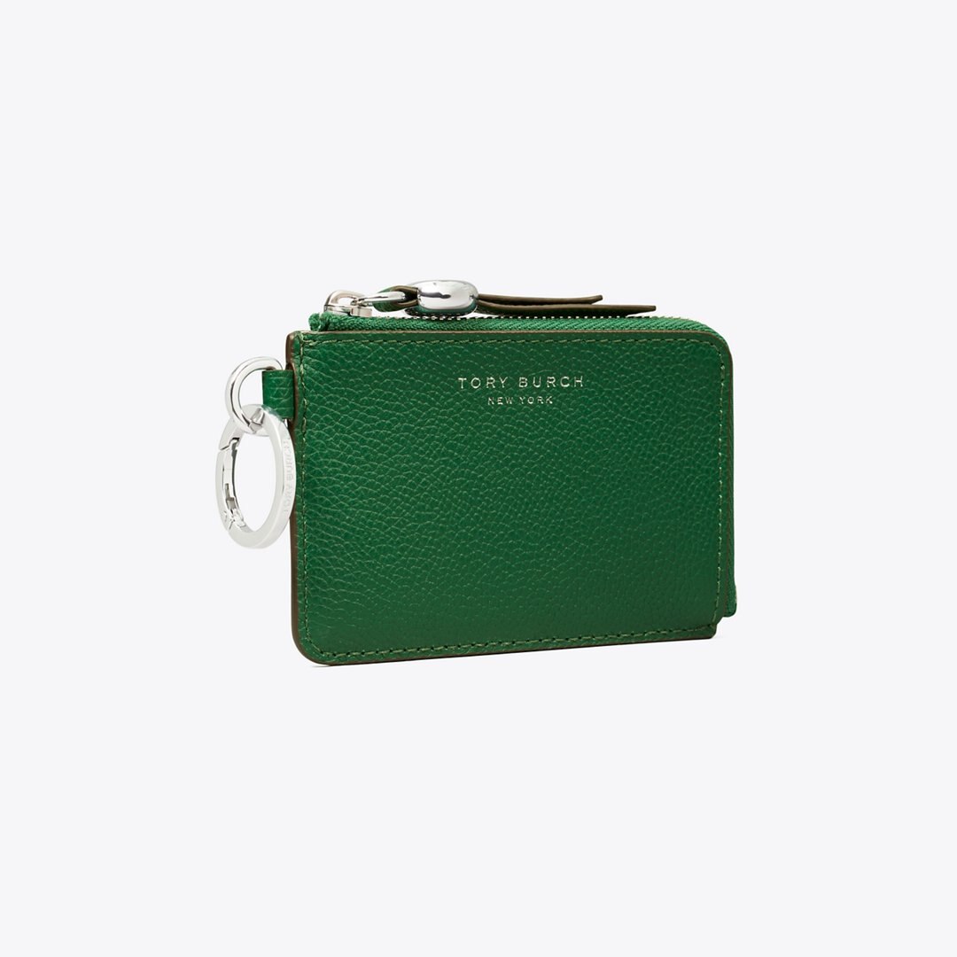 Tory Burch Romy Card Case Bag Charm Dark Kale