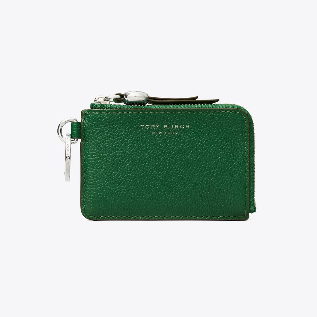 Tory Burch Romy Card Case Bag Charm Dark Kale
