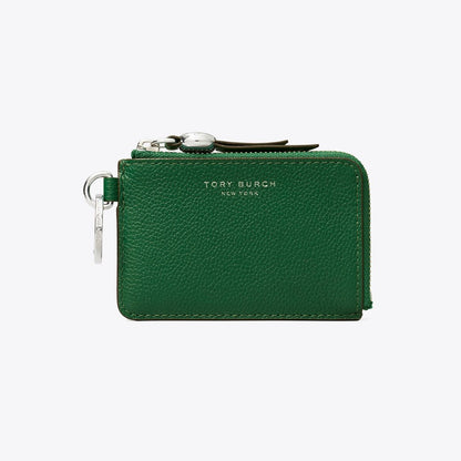 Tory Burch Romy Card Case Bag Charm Dark Kale