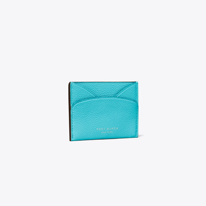 Tory Burch Romy Flat Card Case Soft Turquoise