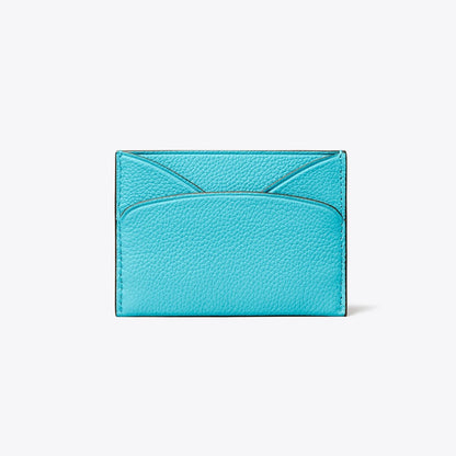 Tory Burch Romy Flat Card Case Soft Turquoise