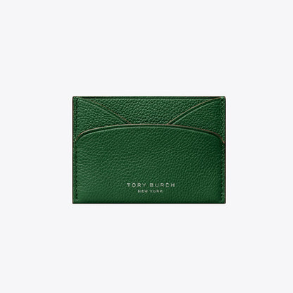 Tory Burch Romy Flat Card Case Dark Kale