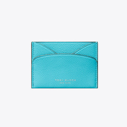 Tory Burch Romy Flat Card Case Soft Turquoise