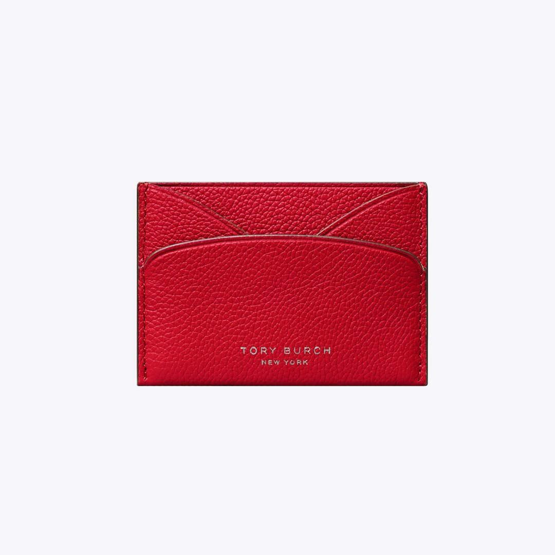 Tory Burch Romy Flat Card Case Tory Red
