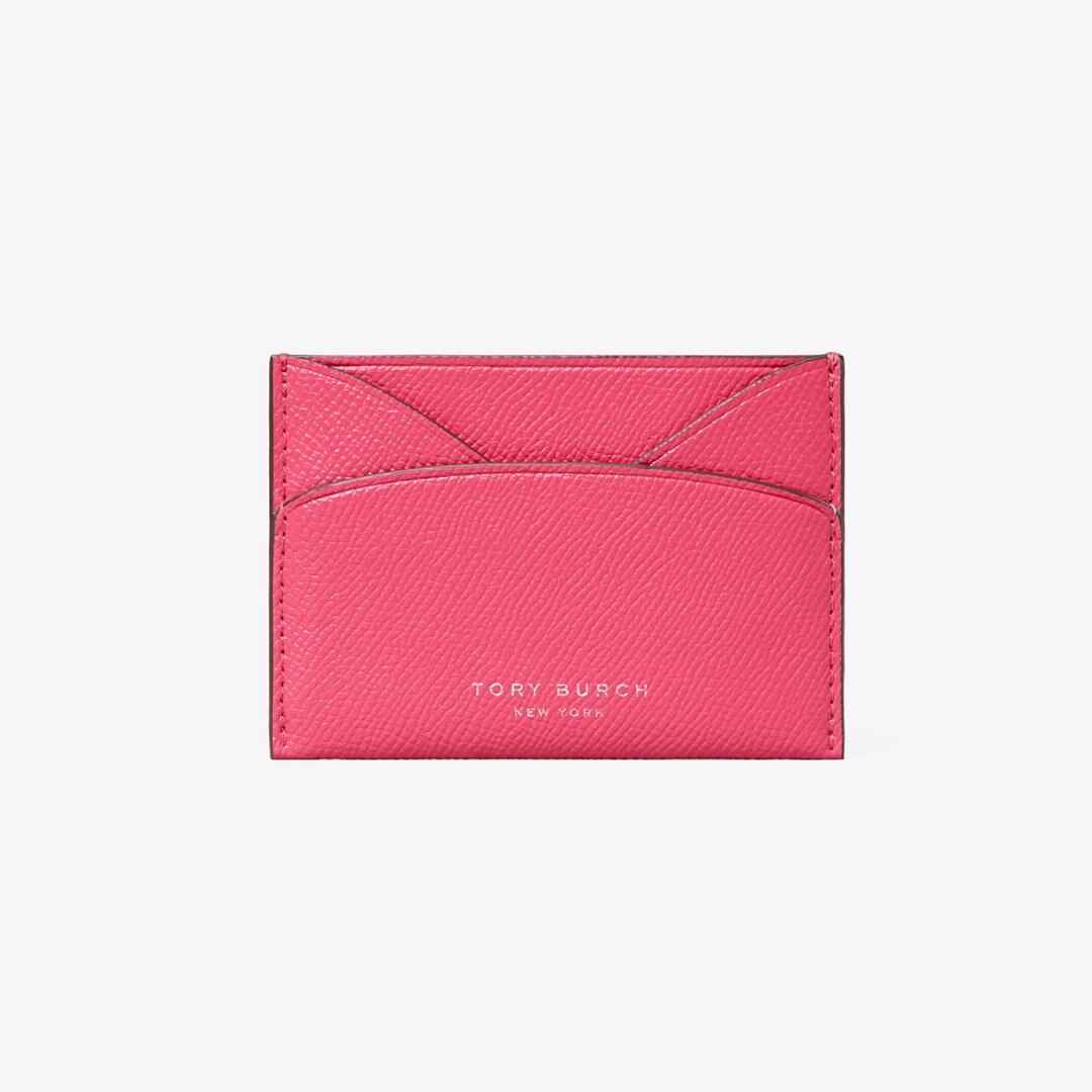 Tory Burch Romy Flat Card Case Bright Pink