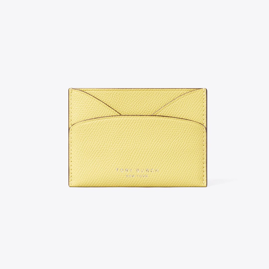 Tory Burch Romy Flat Card Case Yellow Sky