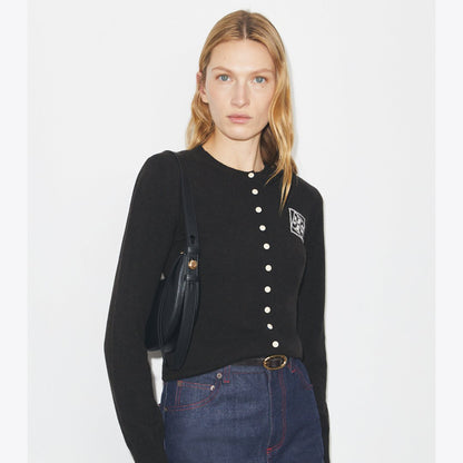 Tory Burch Romy Half Moon Bag Black