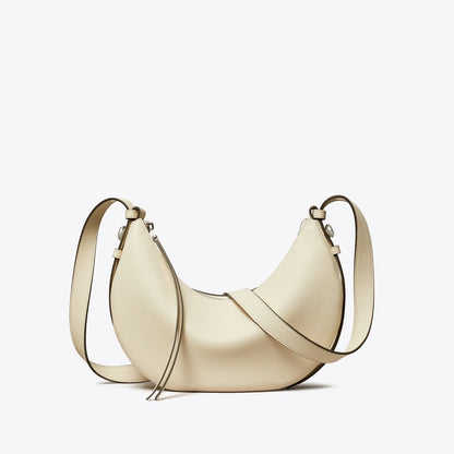 Tory Burch Romy Half Moon Bag Light Cream