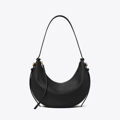Tory Burch Romy Half Moon Bag Black