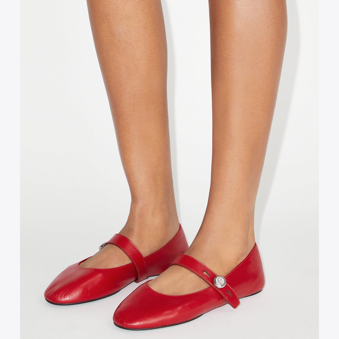 Tory Burch Romy Mary Jane TOUCAN RED