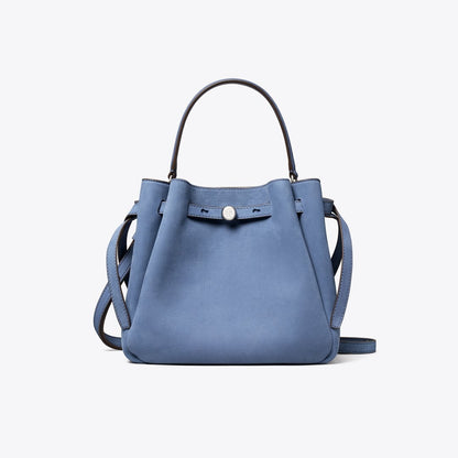 Tory Burch Romy Nubuck Bucket Bag Soft Blue