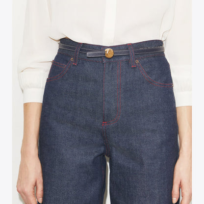 Tory Burch Romy Reversible Belt Tory Navy