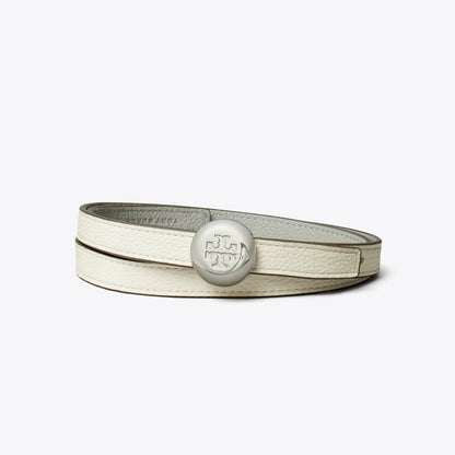 Tory Burch Romy Reversible Belt Warm White / Light Granite