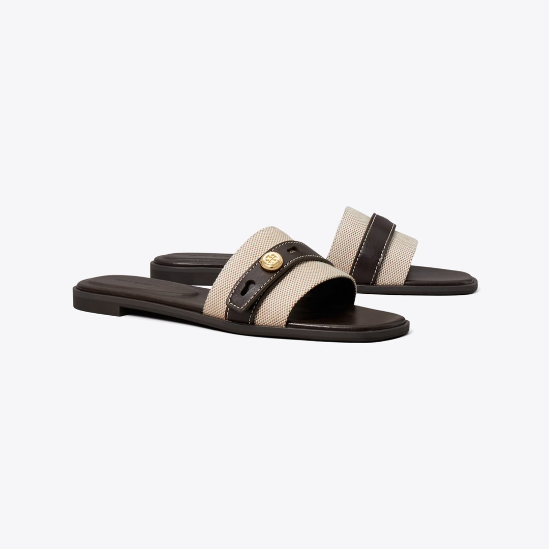 Tory Burch Romy Slide NATURAL / BROWN