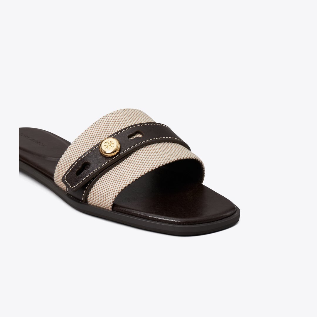 Tory Burch Romy Slide NATURAL / BROWN