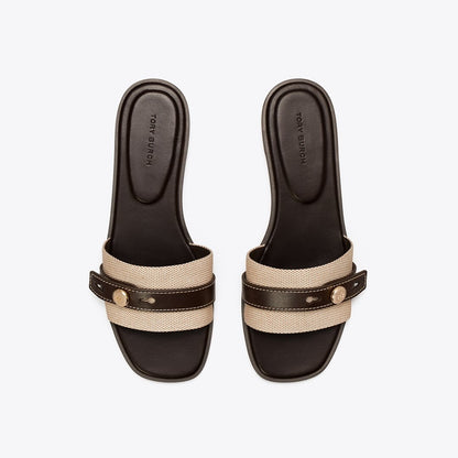 Tory Burch Romy Slide NATURAL / BROWN