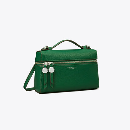 Tory Burch Romy Slim Top Handle Bag Dark Kale