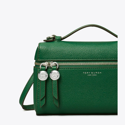 Tory Burch Romy Slim Top Handle Bag Dark Kale