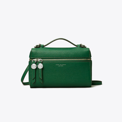 Tory Burch Romy Slim Top Handle Bag Dark Kale