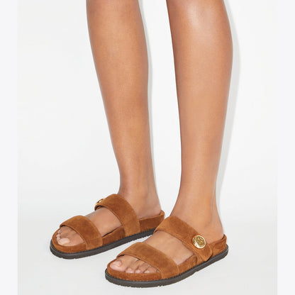 Tory Burch Romy Sport Slide Cognac