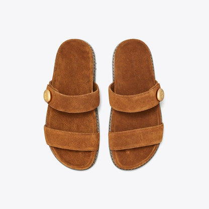 Tory Burch Romy Sport Slide Cognac