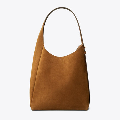 Tory Burch Romy Suede Hobo Bag Caramel