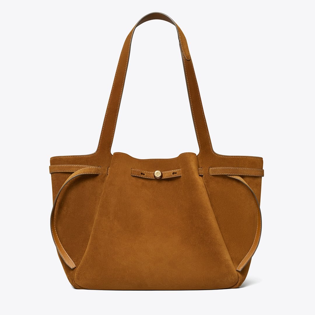 Tory Burch Romy Suede Tote Caramel