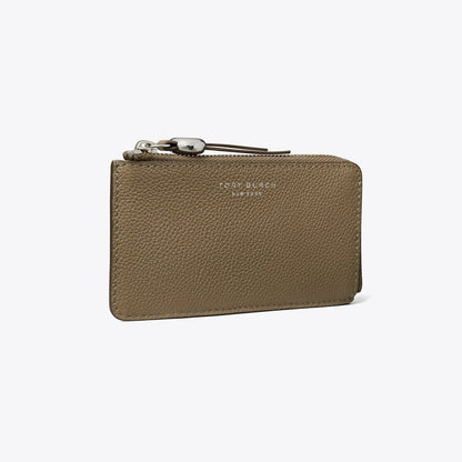 Tory Burch Romy Zip Card Case Wild Mushroom