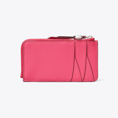 Tory Burch Romy Zip Card Case Bright Pink