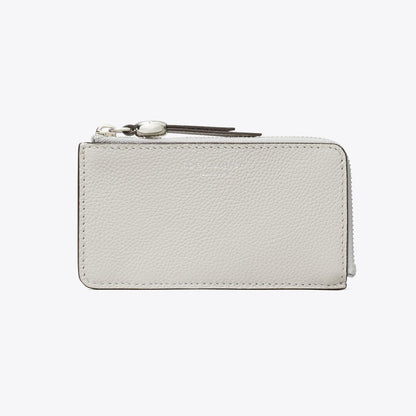Tory Burch Romy Zip Card Case Dove Gray