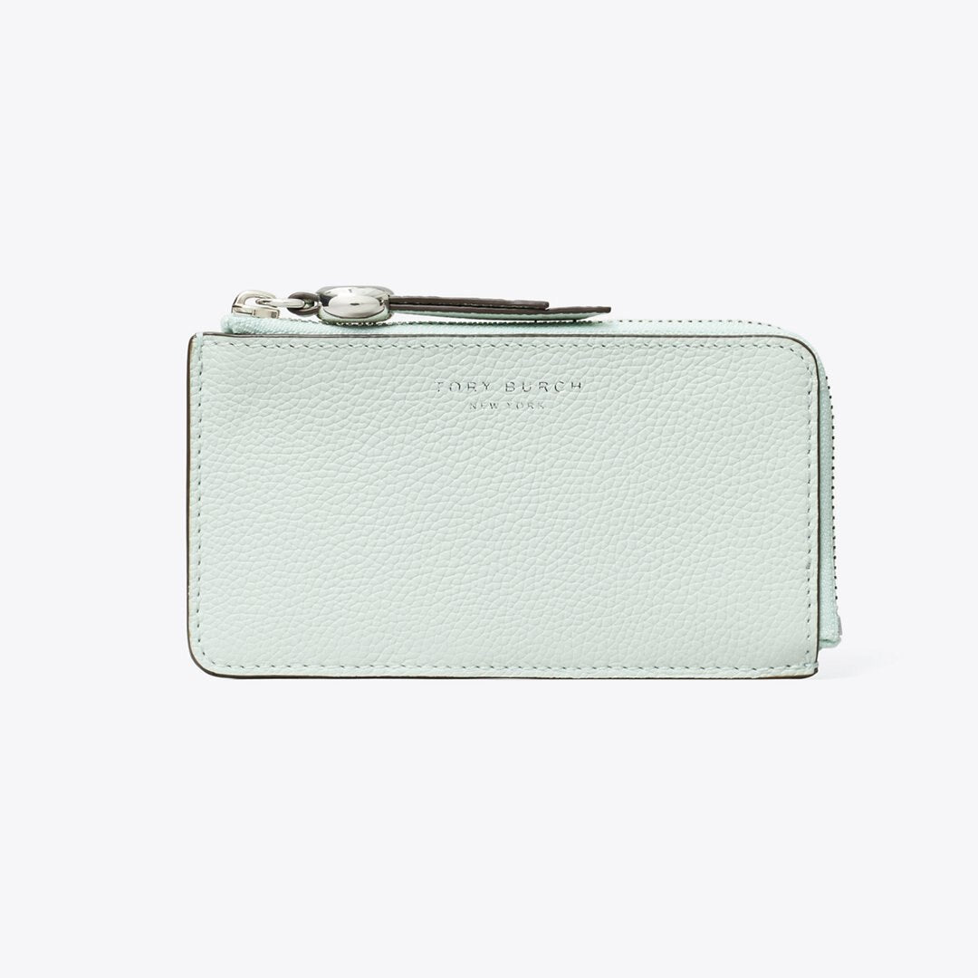 Tory Burch Romy Zip Card Case Light Green